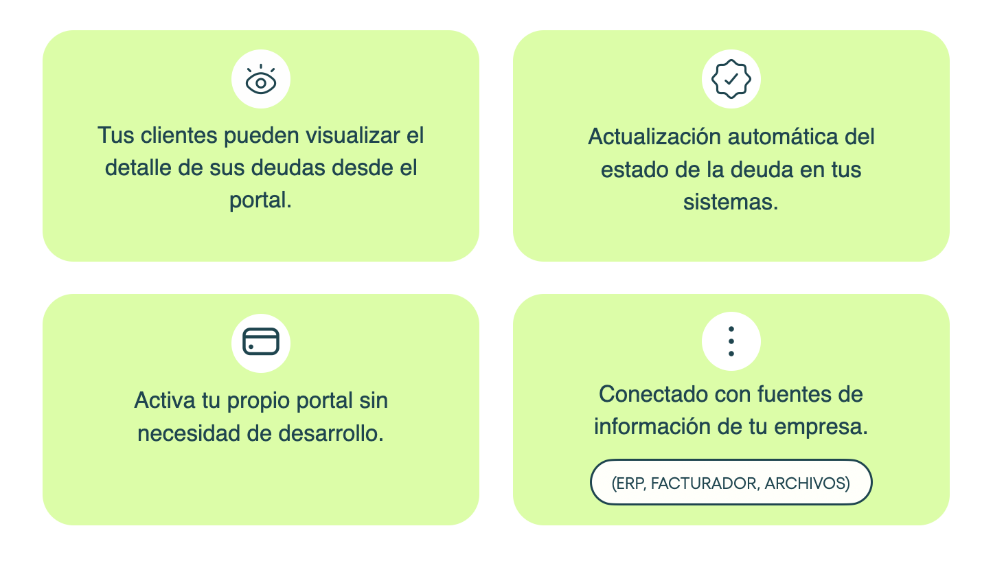 Características portal de pagos